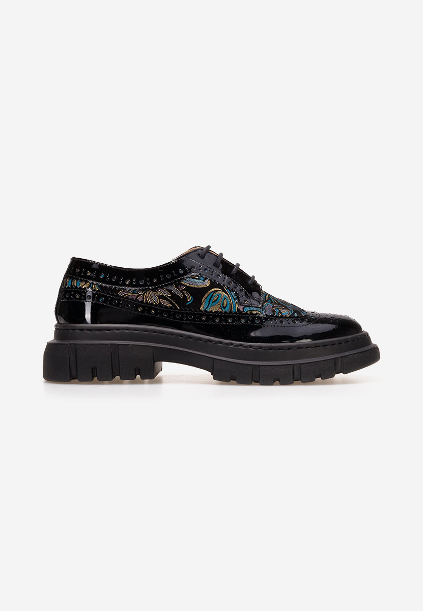 Scarpe basse donna pelle Henise V6 Nero