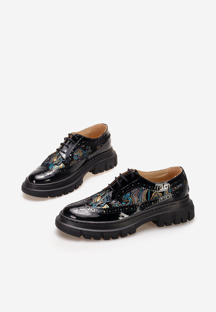 Scarpe basse donna pelle Henise V6 Nero