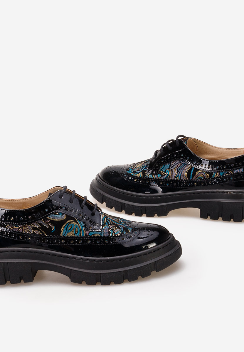 Scarpe basse donna pelle Henise V6 Nero