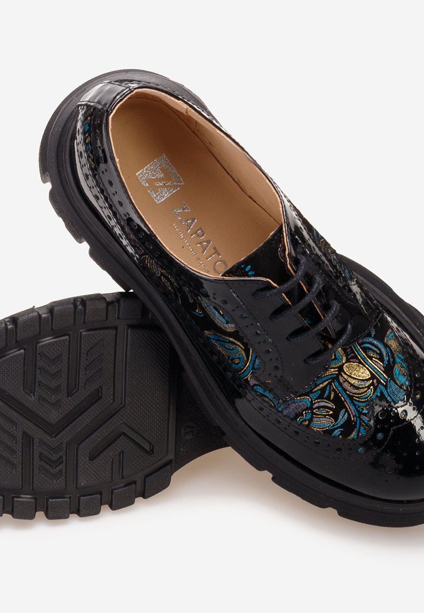 Scarpe basse donna pelle Henise V6 Nero
