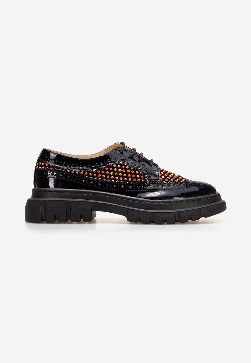 Scarpe brogue donna Henise V7 Nero