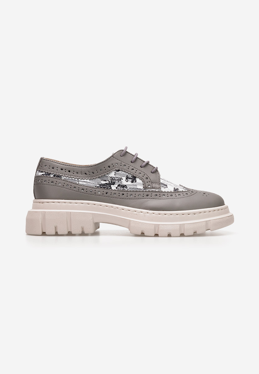 Scarpe brogue donna Henise V5 Grigio