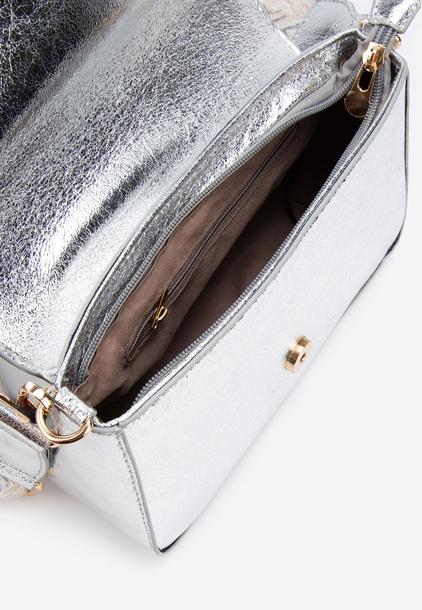 Borsa a spalla Zarina argento