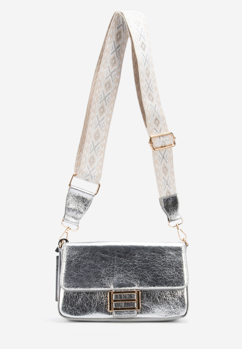 Borsa a spalla Zarina argento