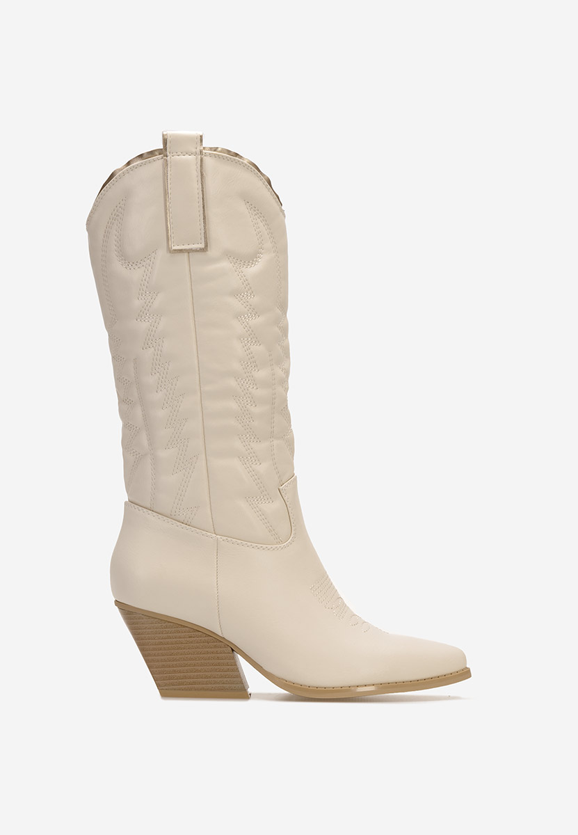 Stivali cowboy donna Albeva Beige