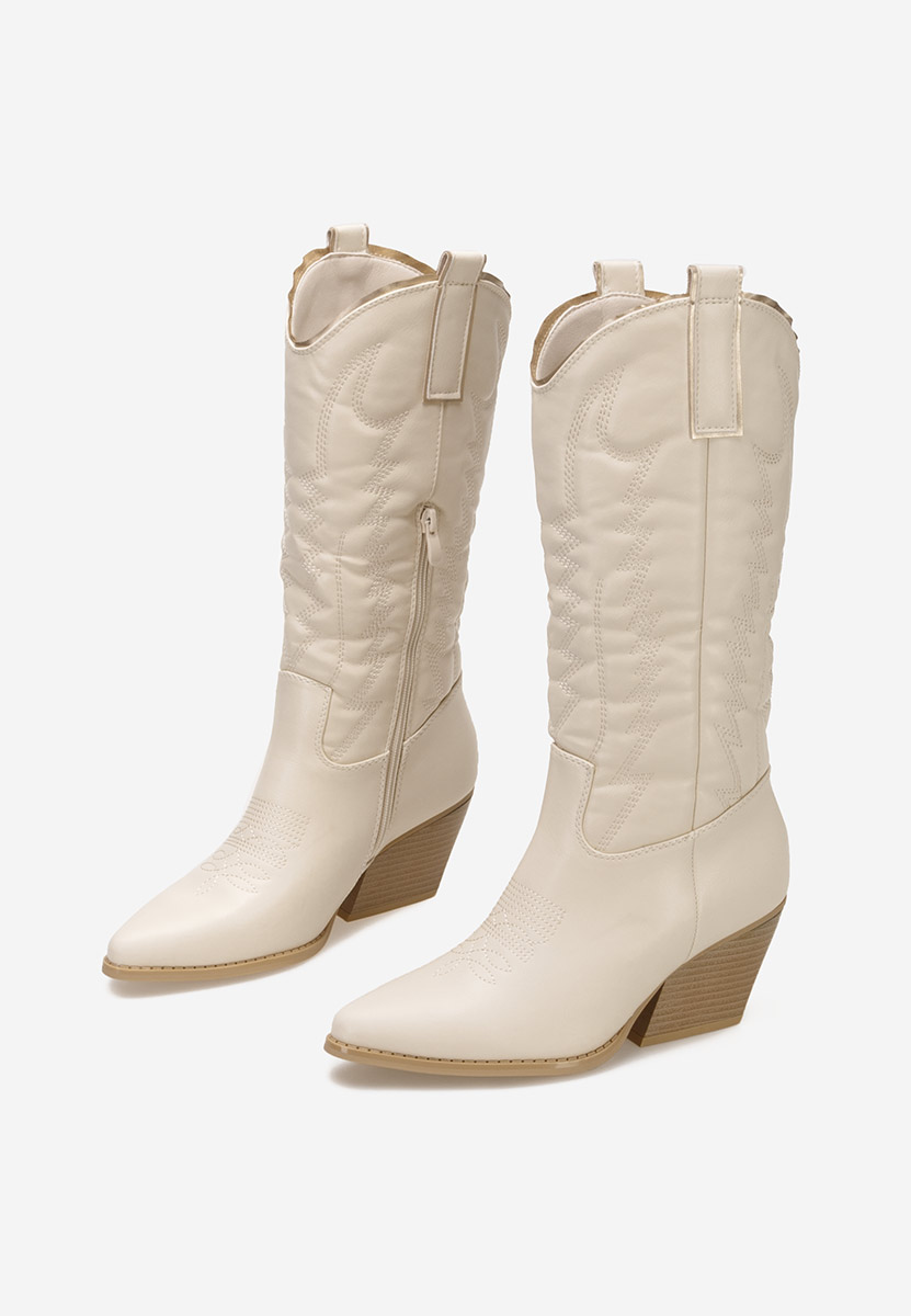 Stivali cowboy donna Albeva Beige