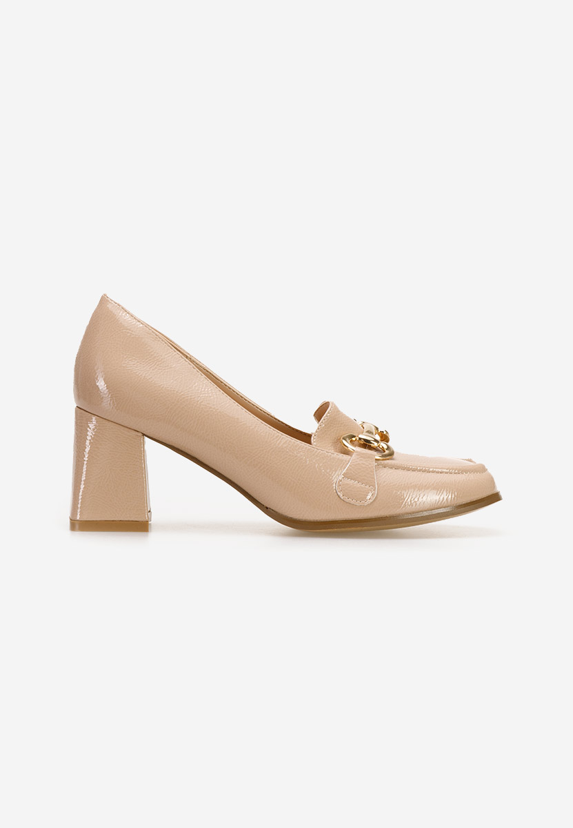 Mocassini con tacco Velosa beige
