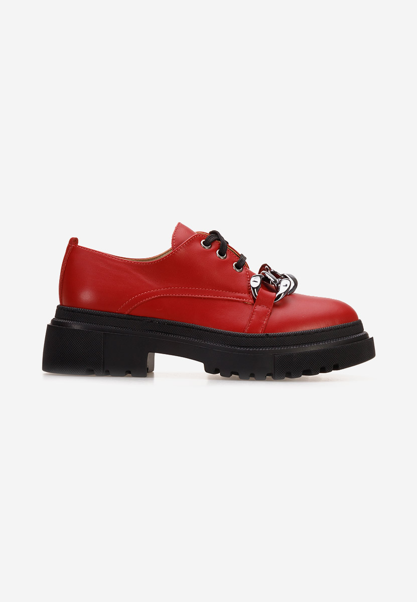 Scarpe basse donna pelle Vorea Rosso