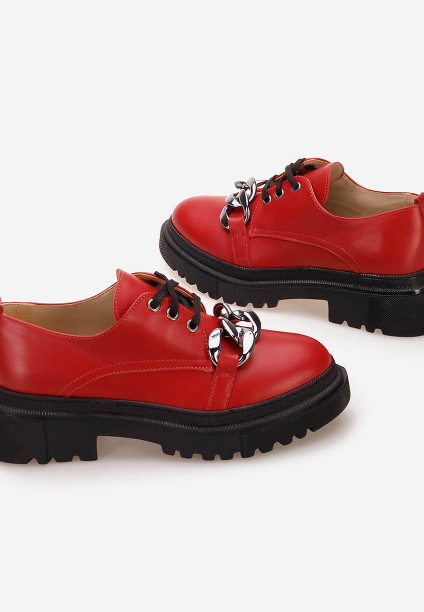Scarpe basse donna pelle Vorea Rosso