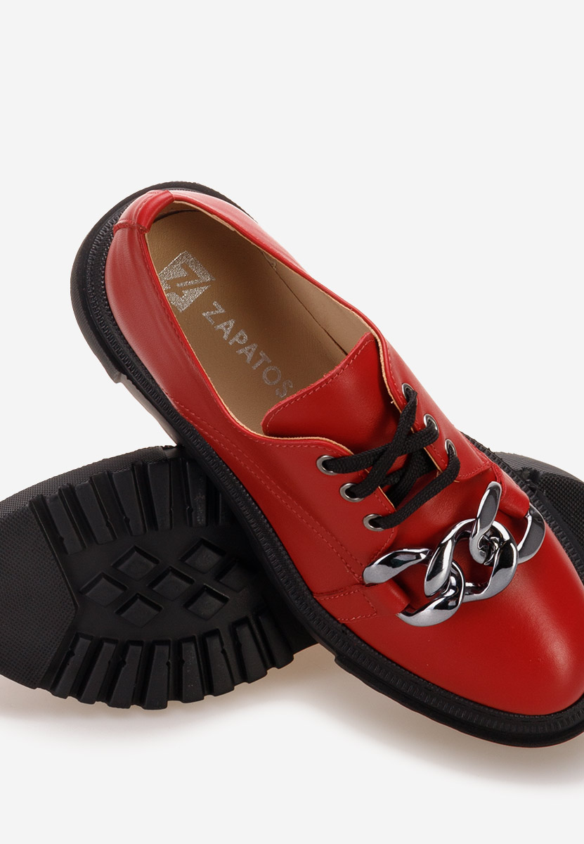 Scarpe basse donna pelle Vorea Rosso