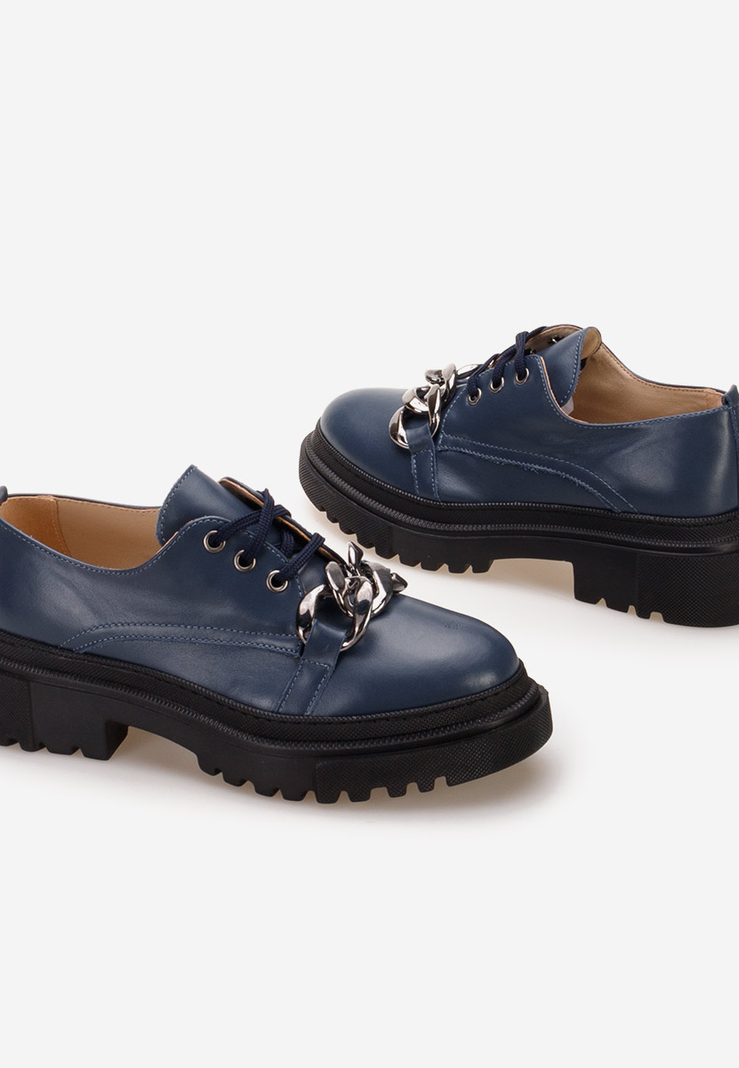 Scarpe basse donna pelle Vorea Blu marine