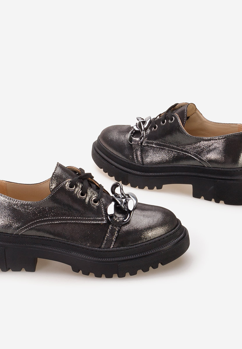 Scarpe basse donna pelle Vorea Argento