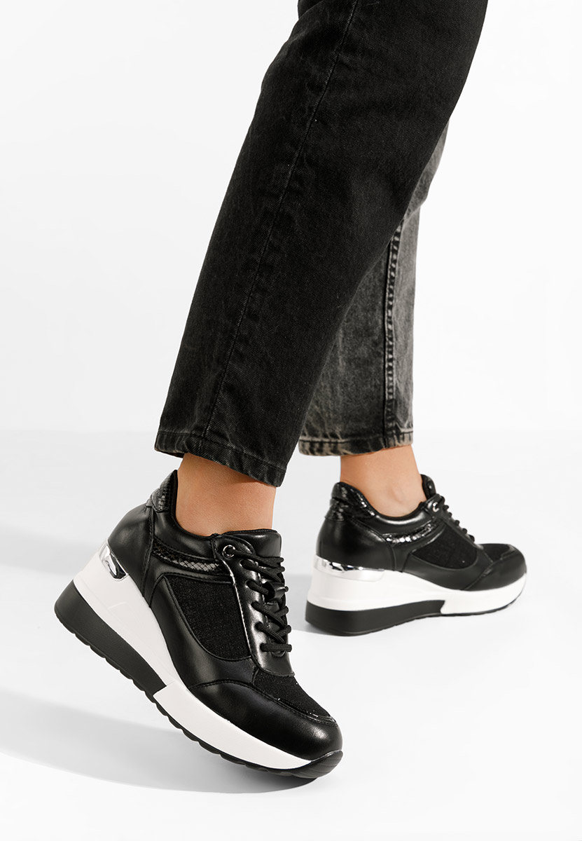 Sneakers con zeppa Breves nero
