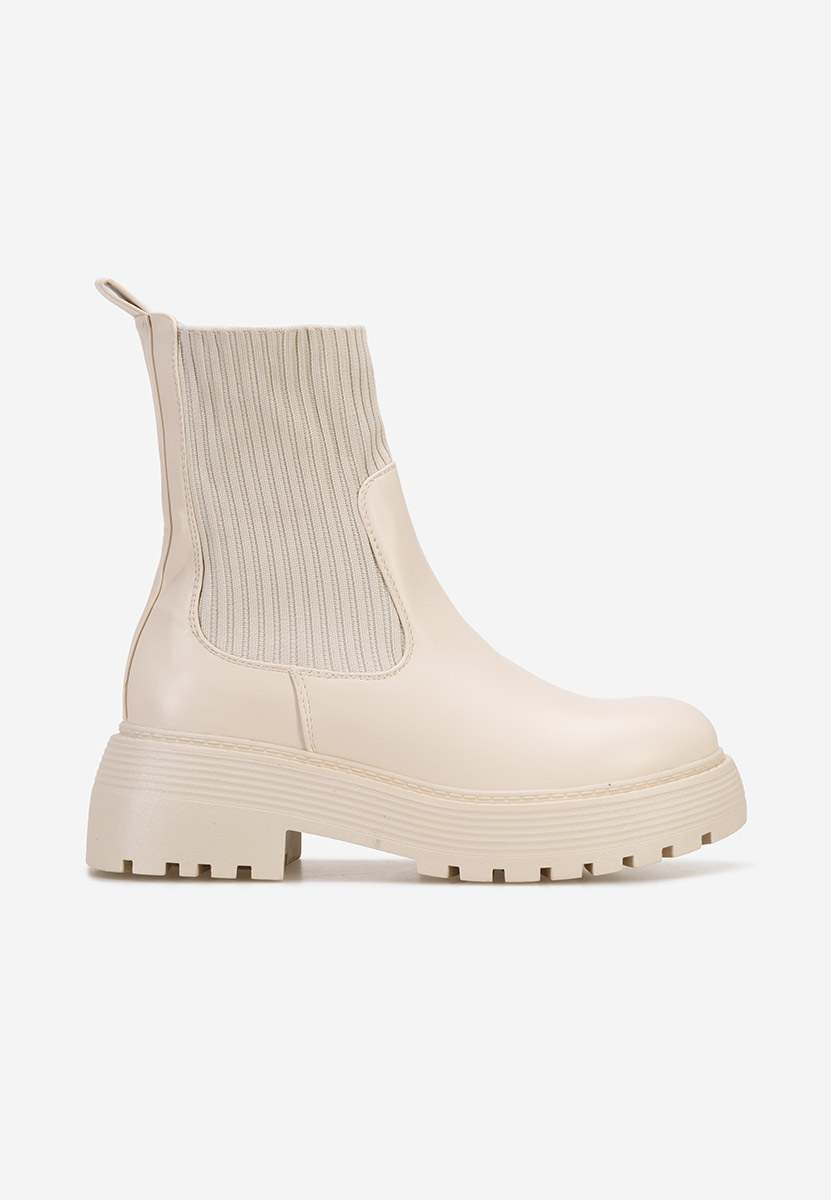 Stivaletti donna tipo calzino Ezora Beige