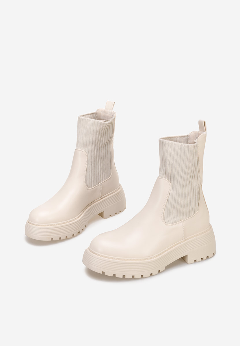 Stivaletti donna tipo calzino Ezora Beige