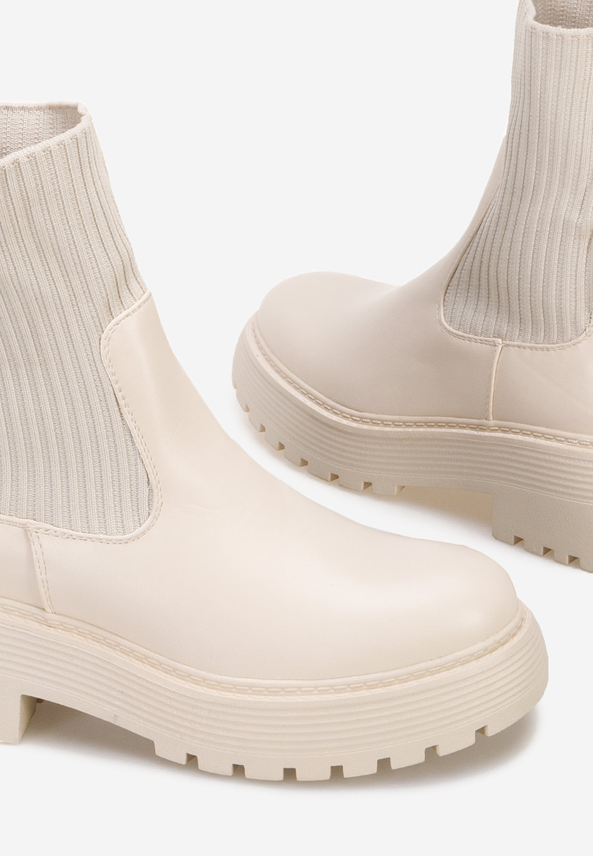 Stivaletti donna tipo calzino Ezora Beige