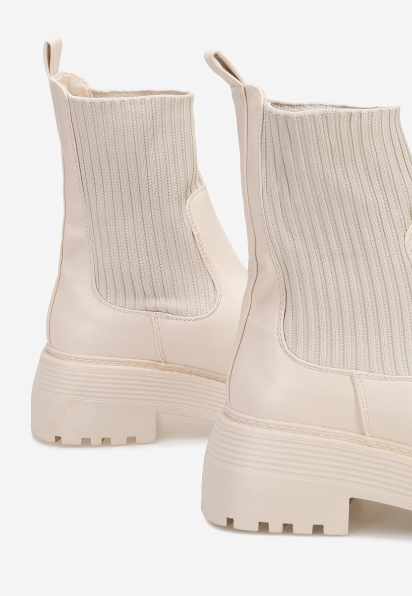 Stivaletti donna tipo calzino Ezora Beige