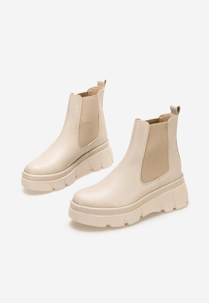 Stivaletto chelsea donna Avelyn Beige