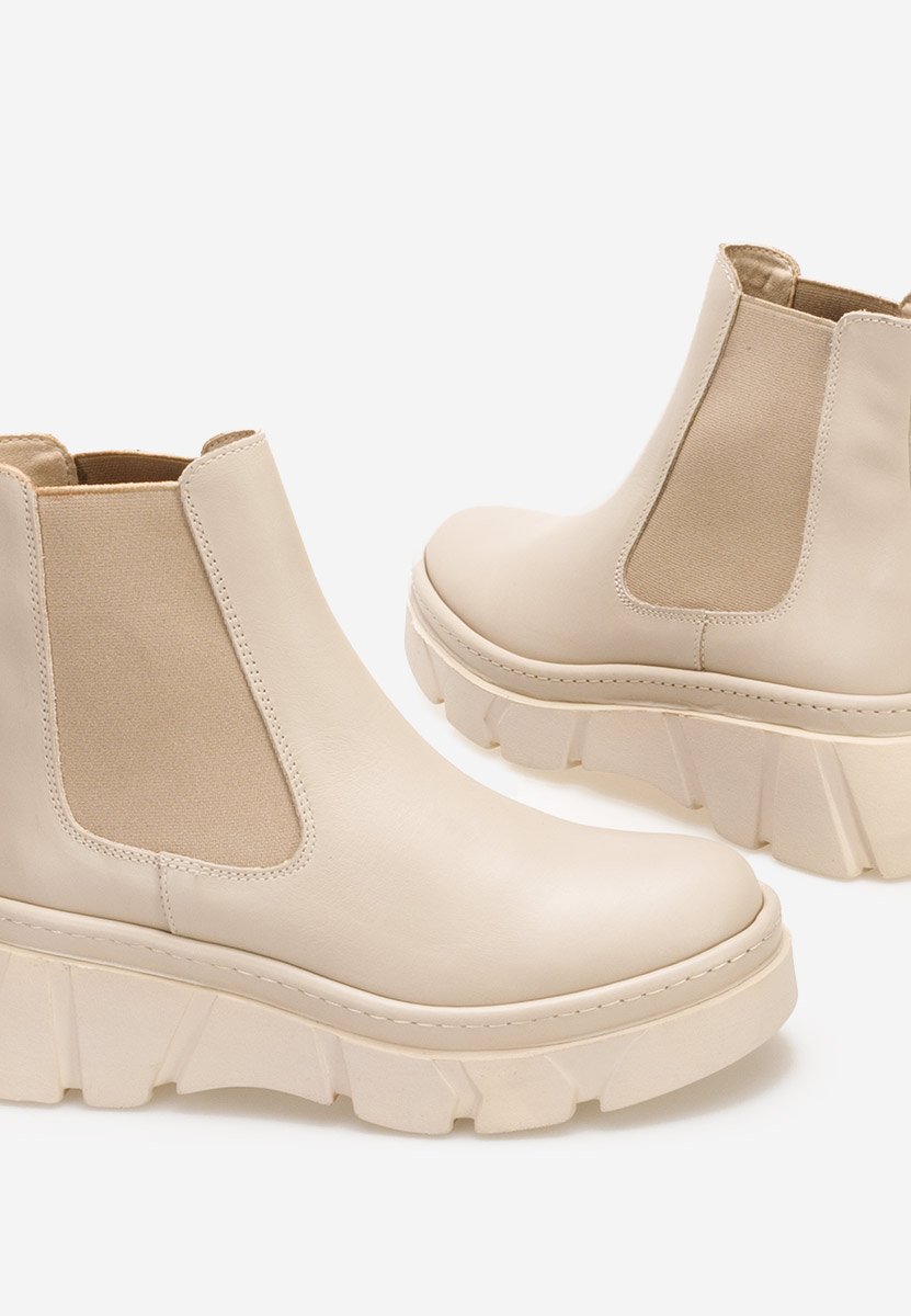 Stivaletto chelsea donna Avelyn Beige