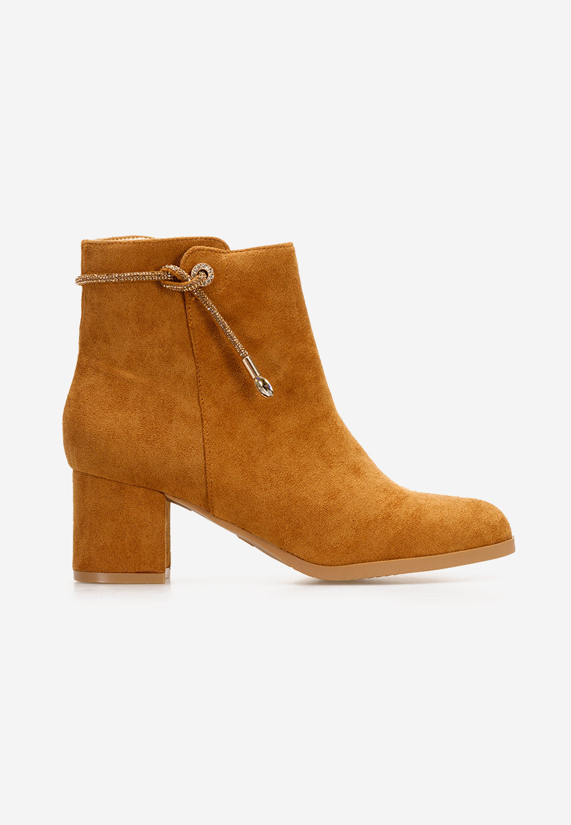 Tronchetti con tacco largo Elara Camel