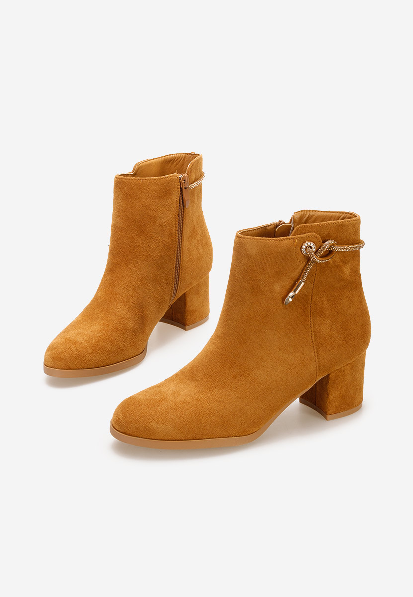 Tronchetti con tacco largo Elara Camel