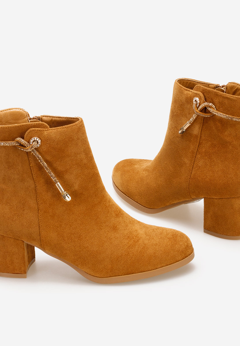 Tronchetti con tacco largo Elara Camel