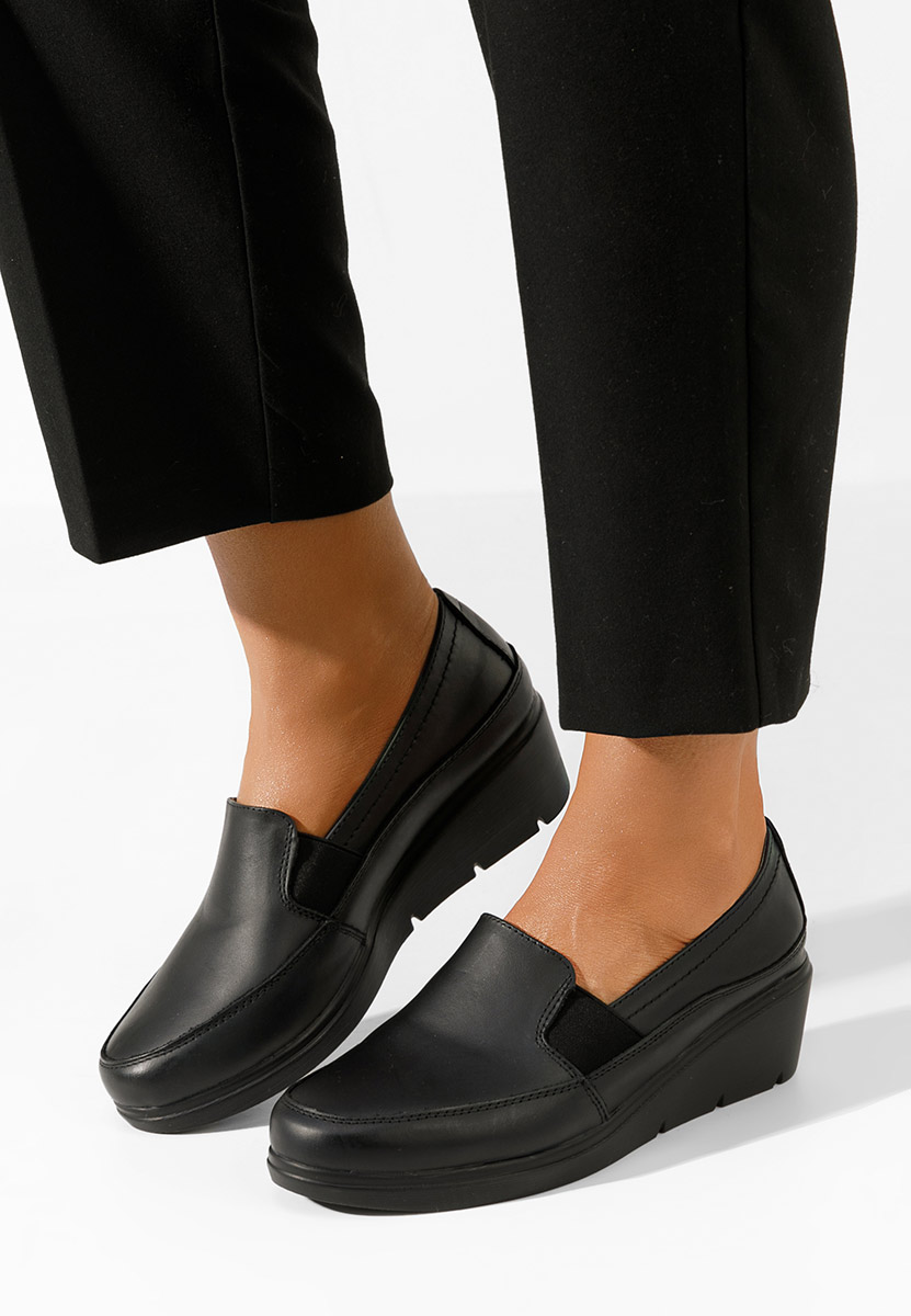 Scarpe con zeppa Sabra nero