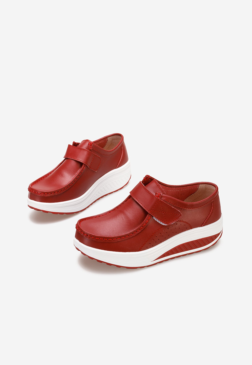 Mocassini pelle Justina Rosso