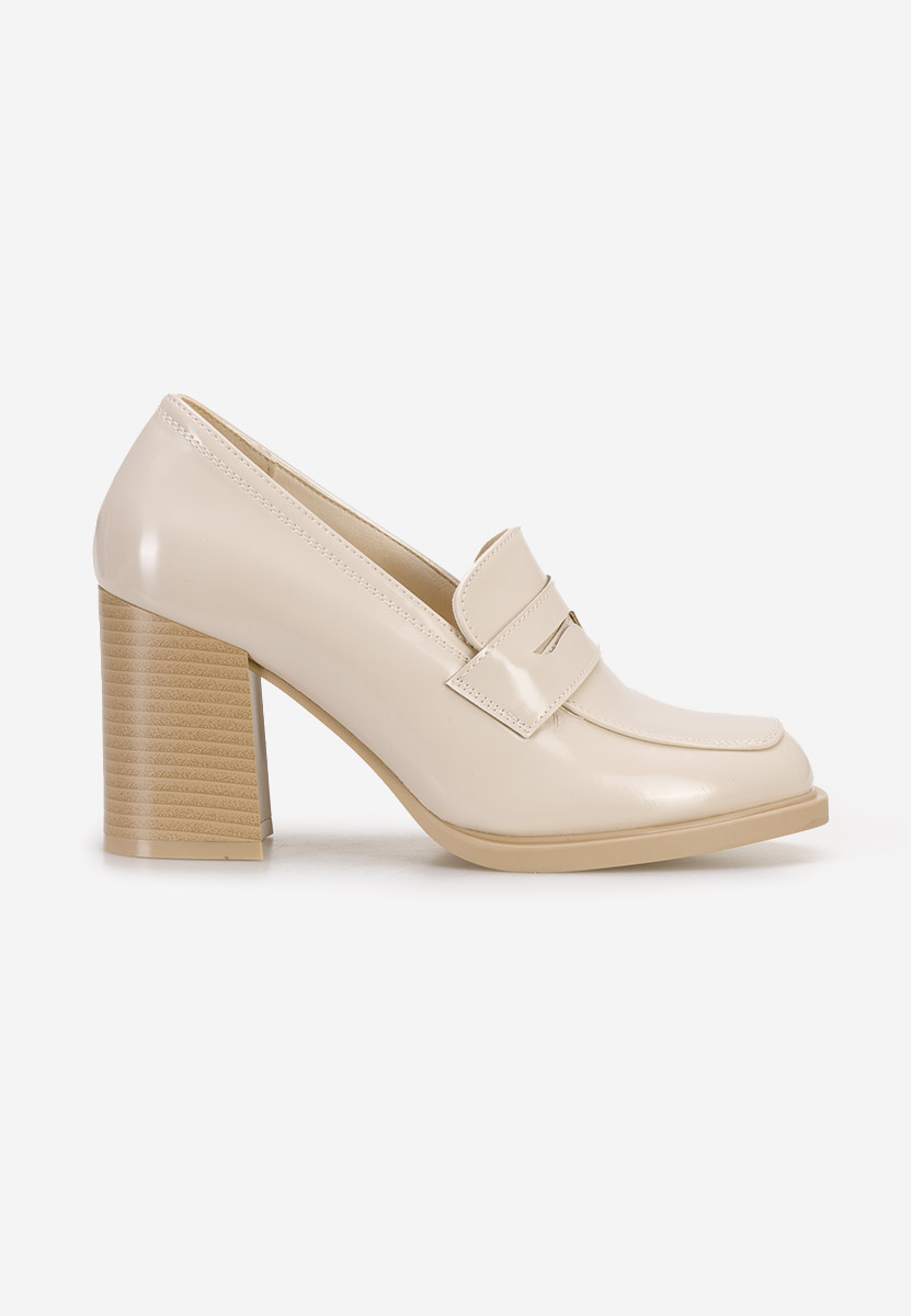 Mocassini con tacco Odesia beige