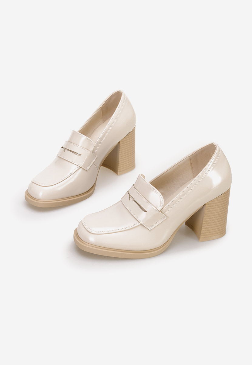 Mocassini con tacco Odesia beige