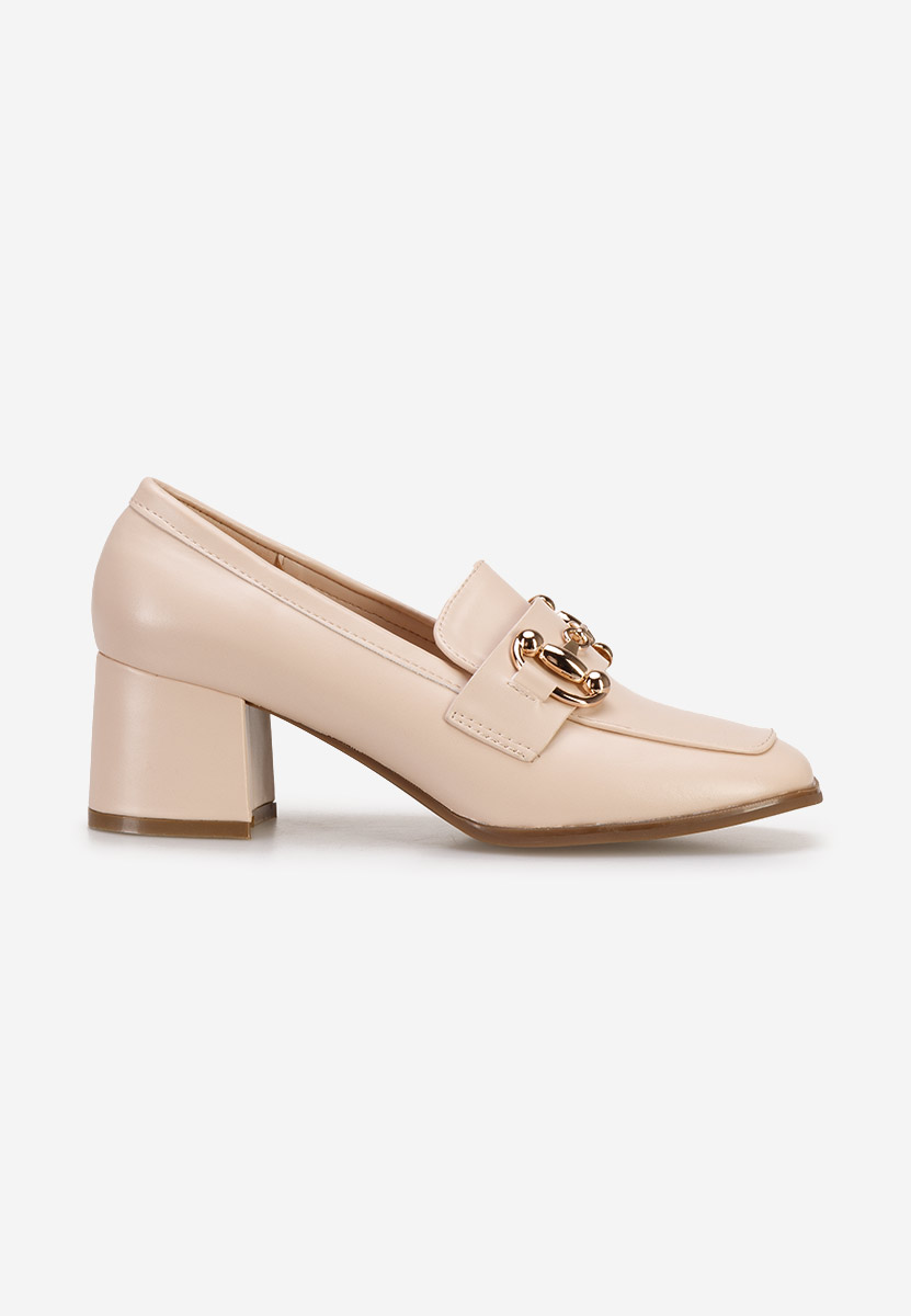 Mocassini con tacco Ixea beige