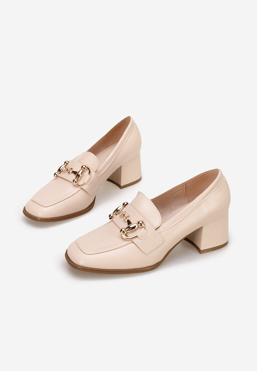 Mocassini con tacco Ixea beige