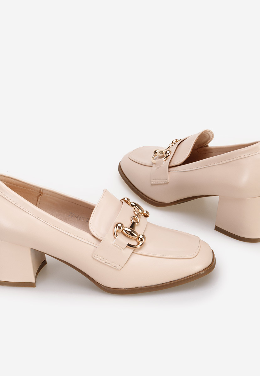 Mocassini con tacco Ixea beige