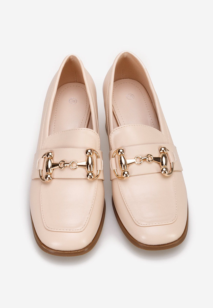 Mocassini con tacco Ixea beige