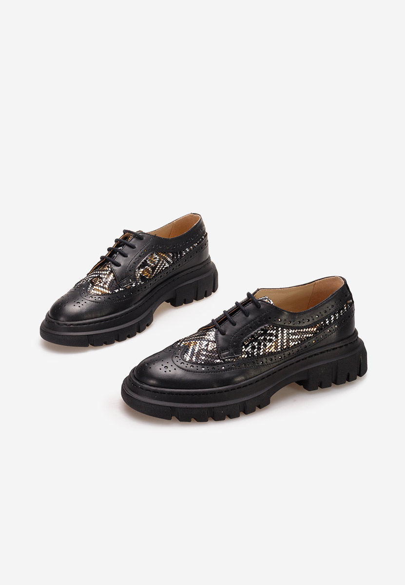 Scarpe brogue donna Henise V5 Nero