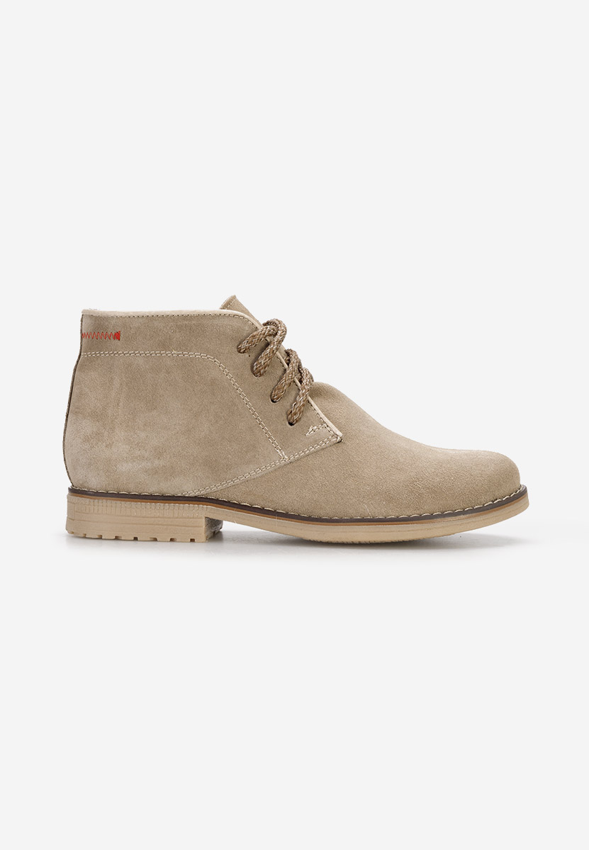 Stivaletti in pelle donna Alene beige