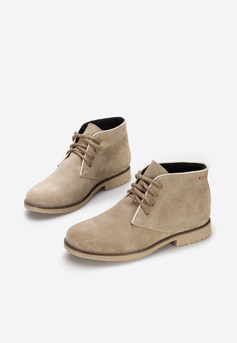 Stivaletti in pelle donna Alene beige