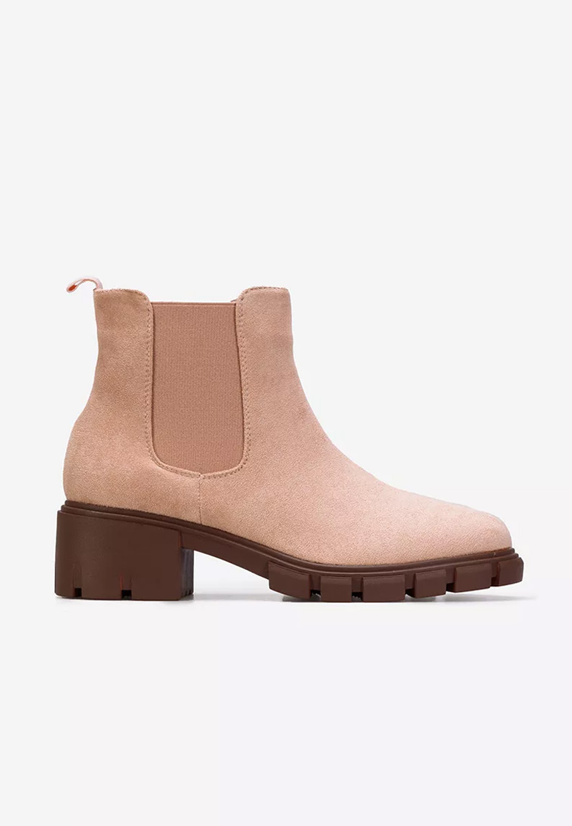 Stivaletto chelsea donna beige Alyona