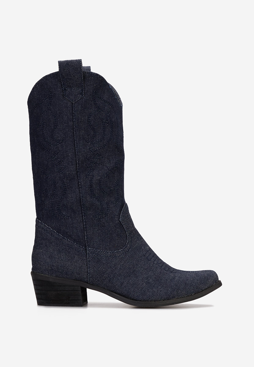 Stivali cowboy donna Kiara blu scuro