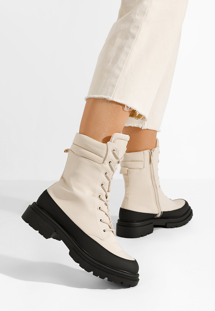 Anfibi donna Karaela beige