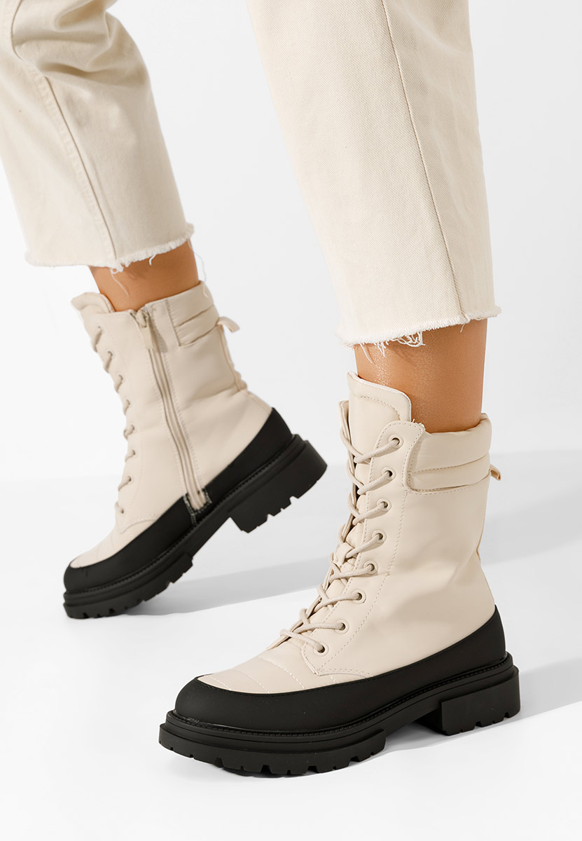 Anfibi donna Karaela beige