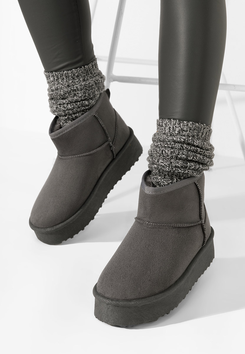 Stivali con piattaforma Savieda V3 grigio