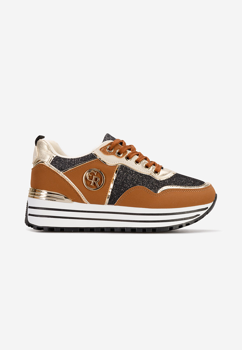 Sneakers con plateau Eranova camel