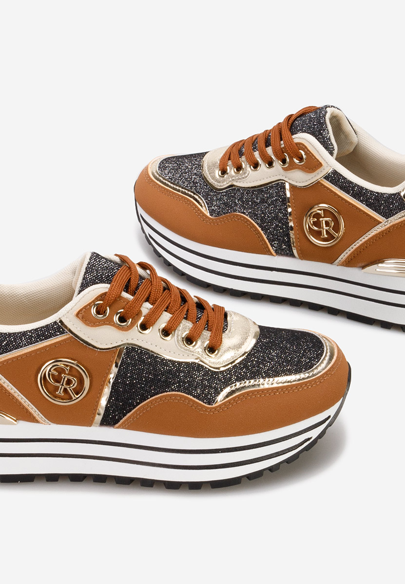Sneakers con plateau Eranova camel