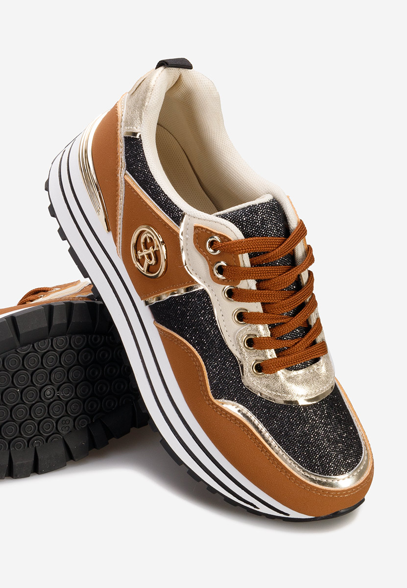 Sneakers con plateau Eranova camel