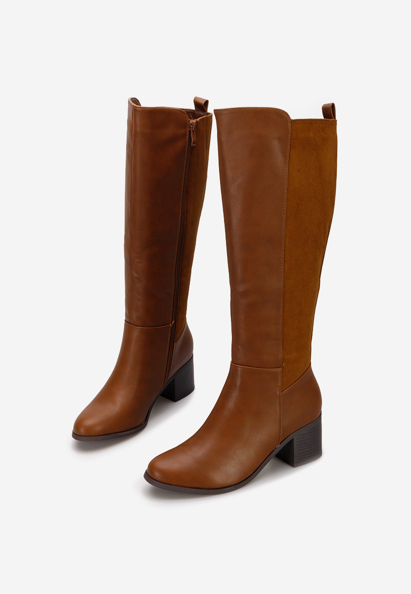 Stivali con tacco Vestia camel