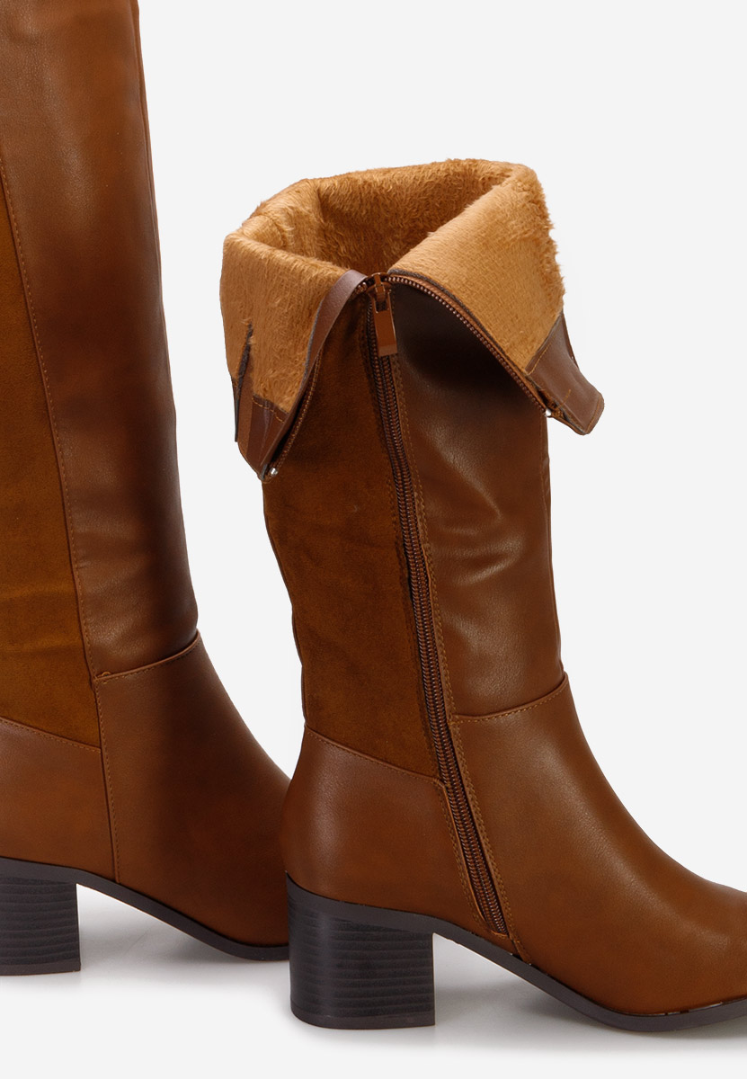 Stivali con tacco Vestia camel