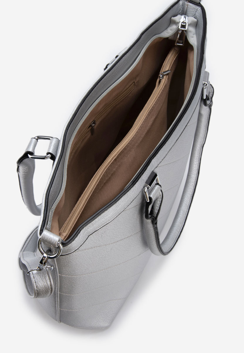 Borsa a spalla Penecia argento