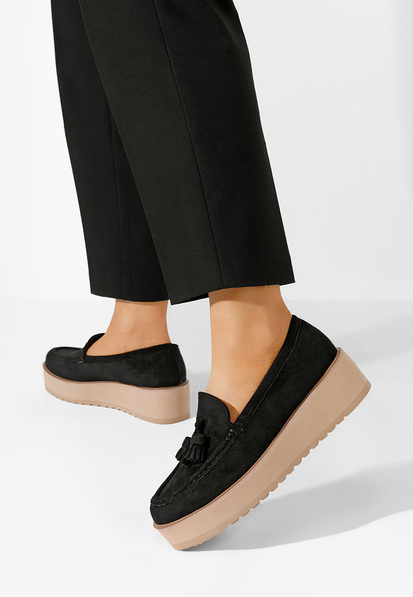 Mocassini donna platform Leondra nero