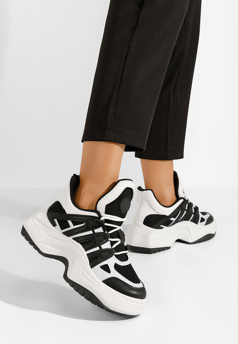 Sneakers con plateau Alessia nero Sneakers con plateau Alessia nero